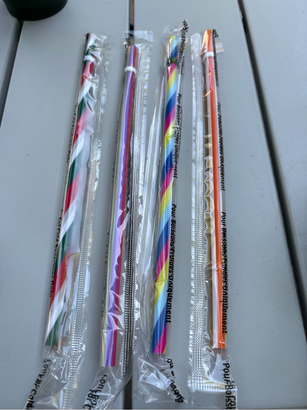 Starbucks RARE Multicolor Twisted Plastic Straws